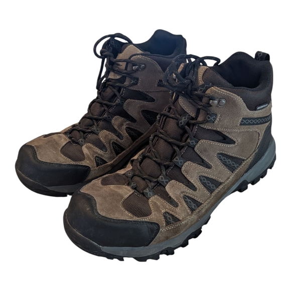 Columbia Eddie Bauer Ridgeline Weatherproof Mid Hiking Boots, Brown Men's 13M - Picture 1 of 13
